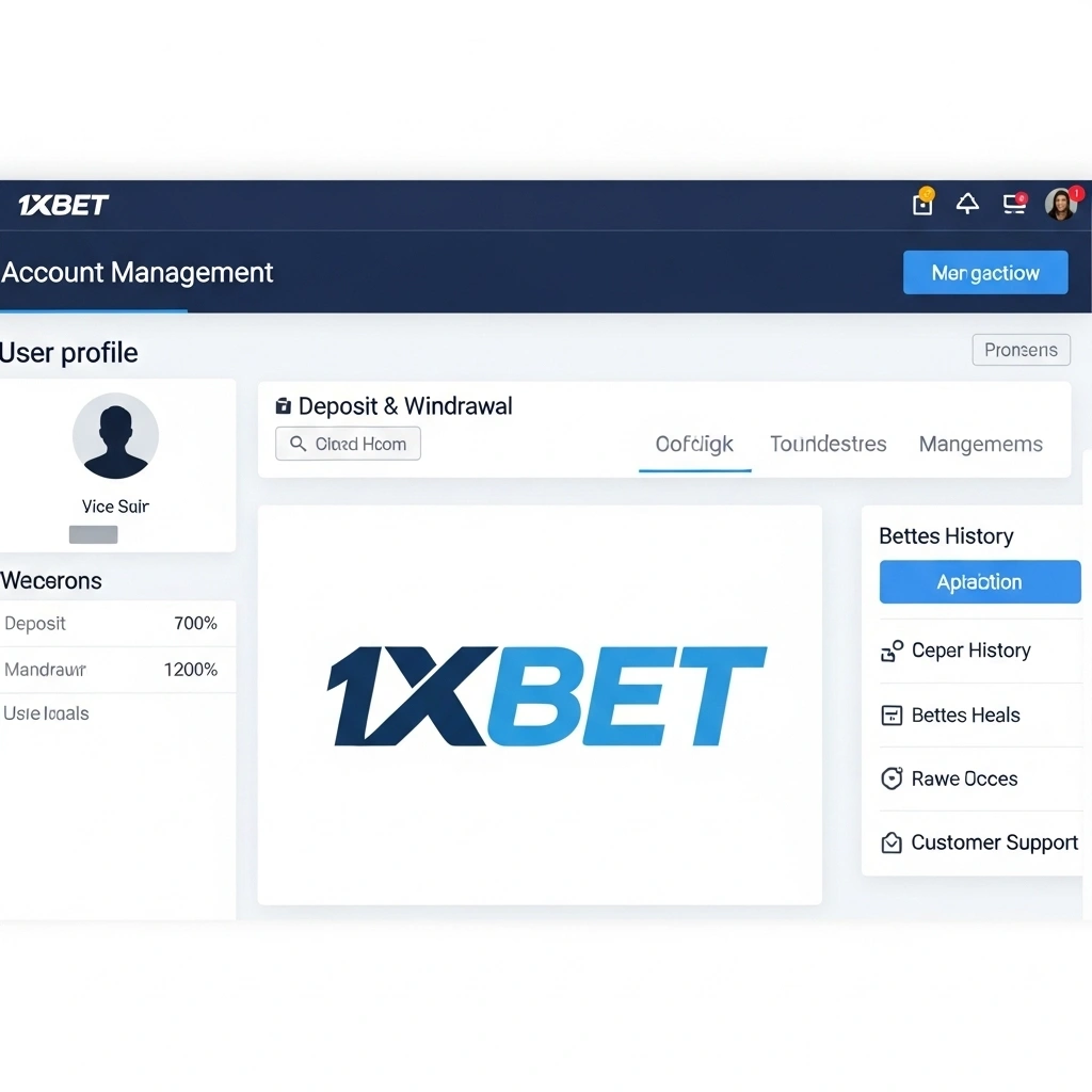 إدارة الحساب 1xBet