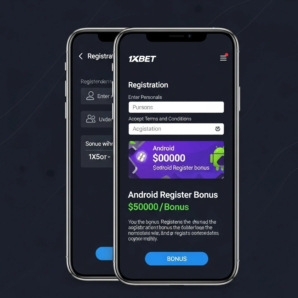 تسجيل في 1xBet على الأندرويد للحصول على مكافأة ترحيبية