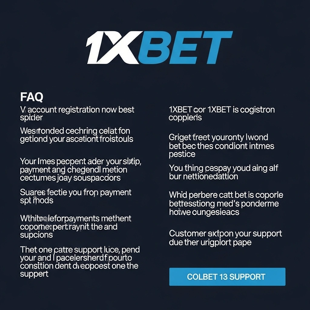 دعم 1xBet والأسئلة الشائعة حول التسجيل
