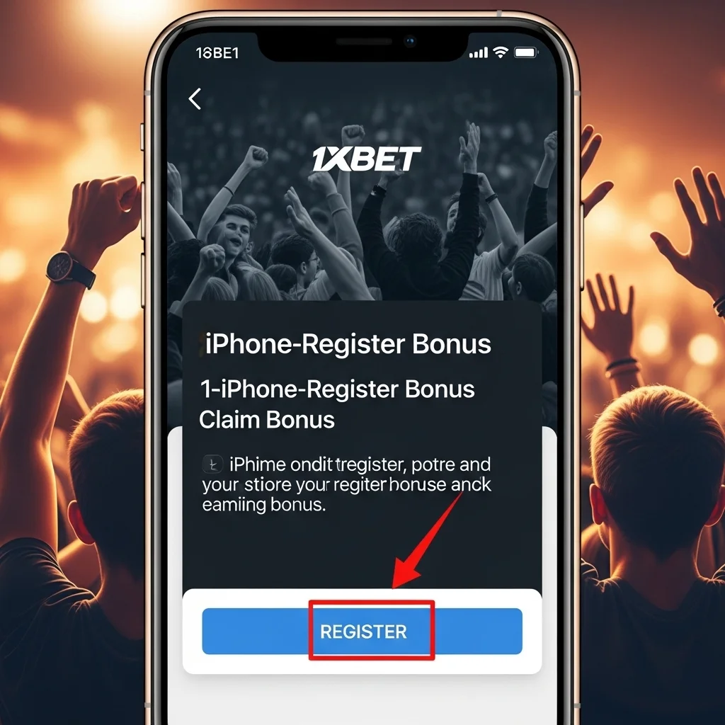 تسجيل في 1xBet على iPhone للحصول على مكافأة ترحيبية